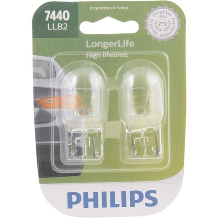 Philips Philips LongerLife Incandescent Back-Up/Cornering/Stop/Turn Miniature Automotive Bulb 7440LLB2 7440LLB2